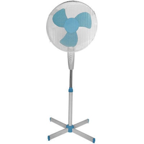 HIGH FLOOR FAN  NATURAL 147-29021  40cm WHITE /BLUE